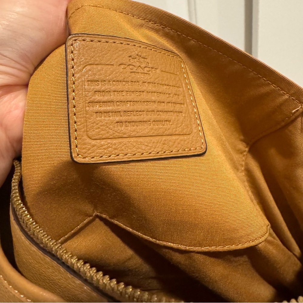 Coach Morgan Pebbled Leather Satchel Bag Brown - Picture 12 of 13